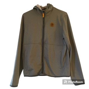 Timberland Silver Zip Up sweatshirt Men’s medium side pockets Fabric